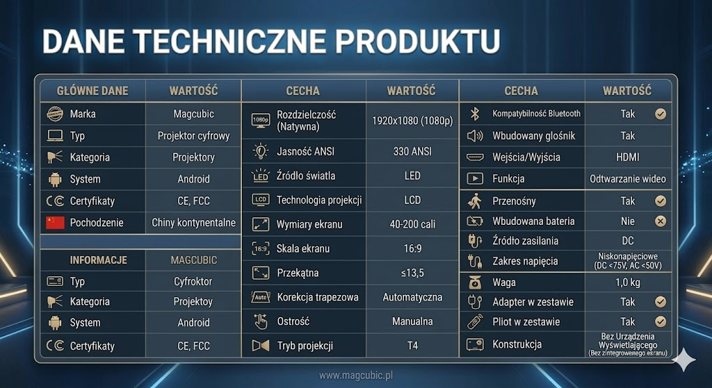 Rzutnik 4K Native 1080P